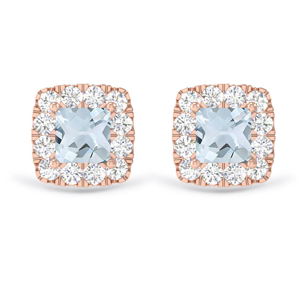 Rose Gold - Aquamarine