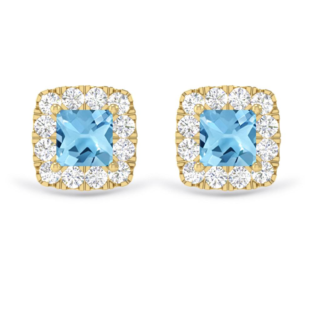 Yellow Gold - Blue Topaz