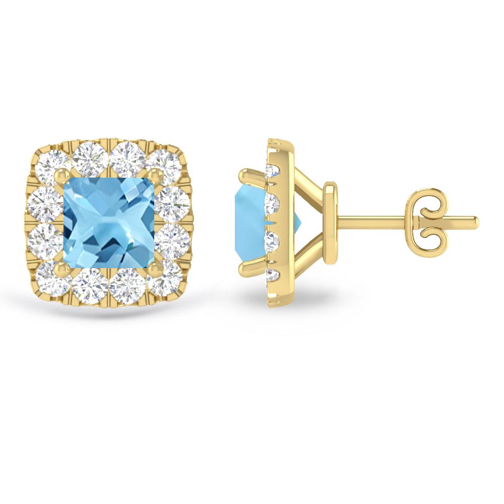 Yellow Gold - Blue Topaz