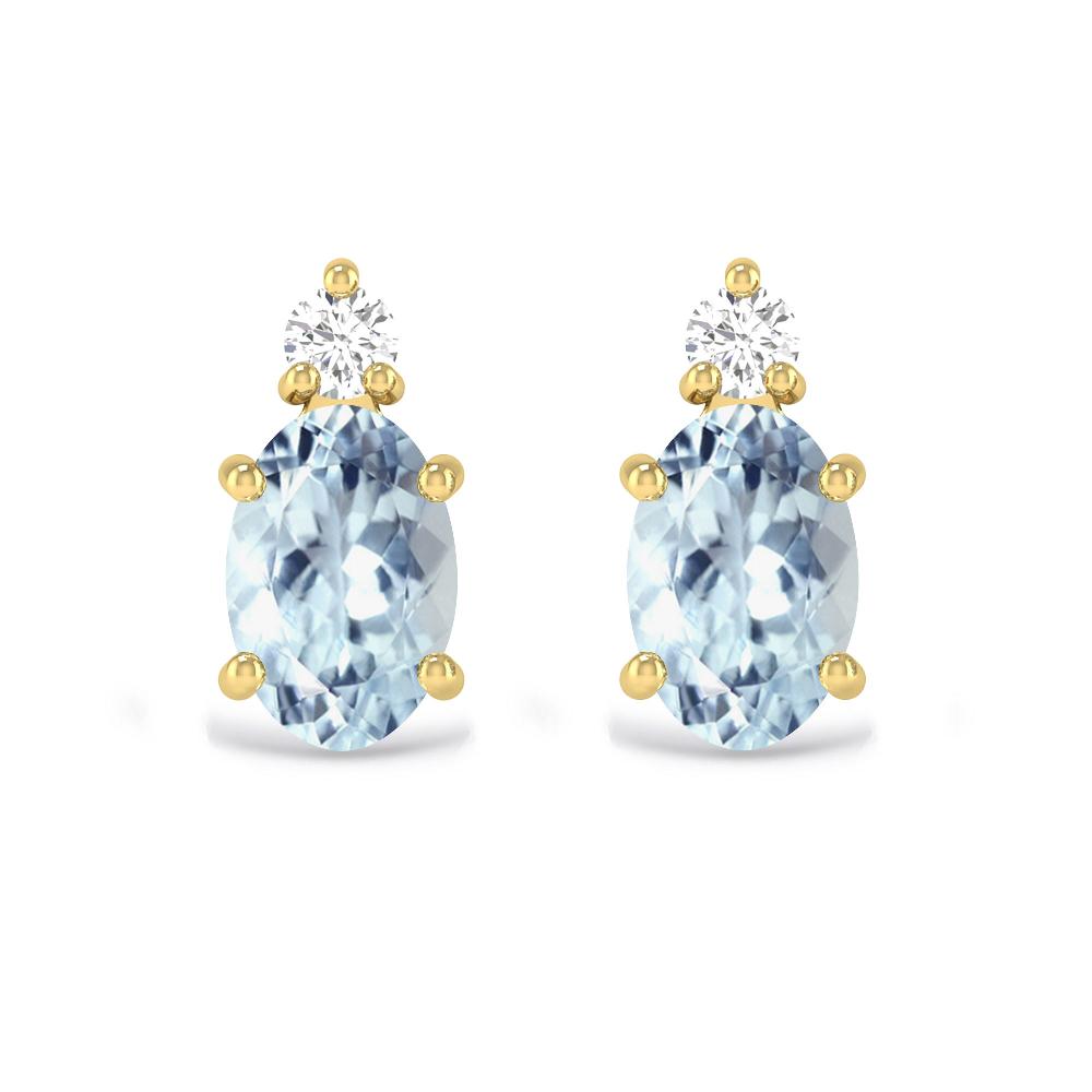 Yellow Gold - Aquamarine
