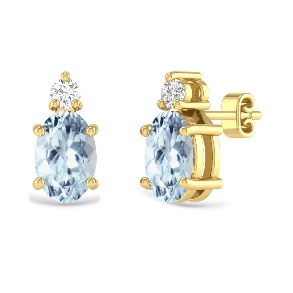 Yellow Gold - Aquamarine