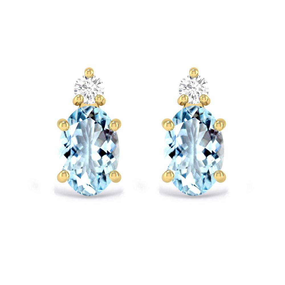 Yellow Gold - Aquamarine