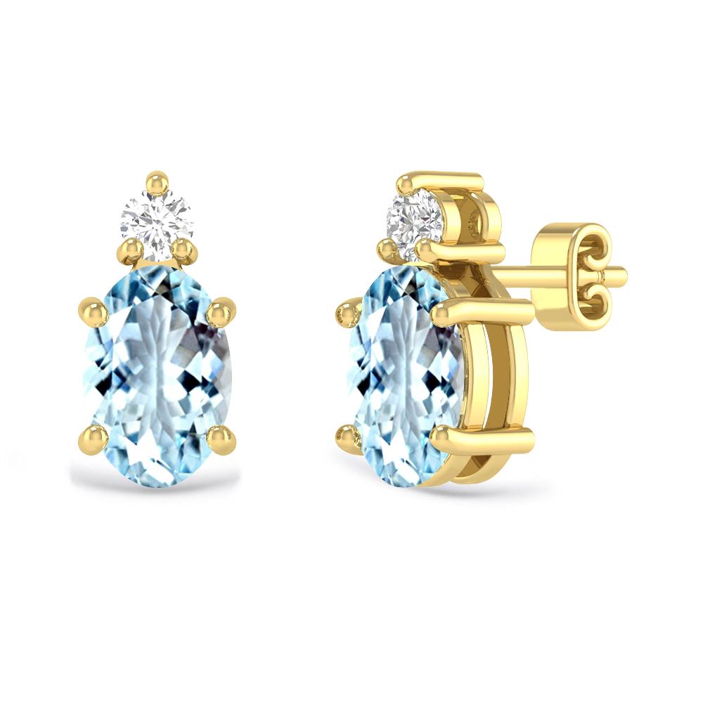 Yellow Gold - Aquamarine