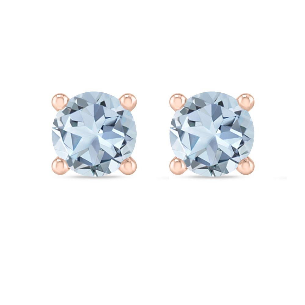 Rose Gold - Aquamarine