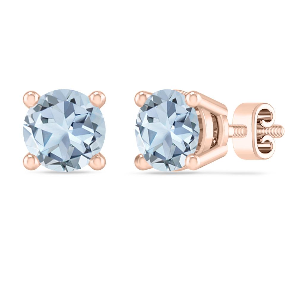 Rose Gold - Aquamarine