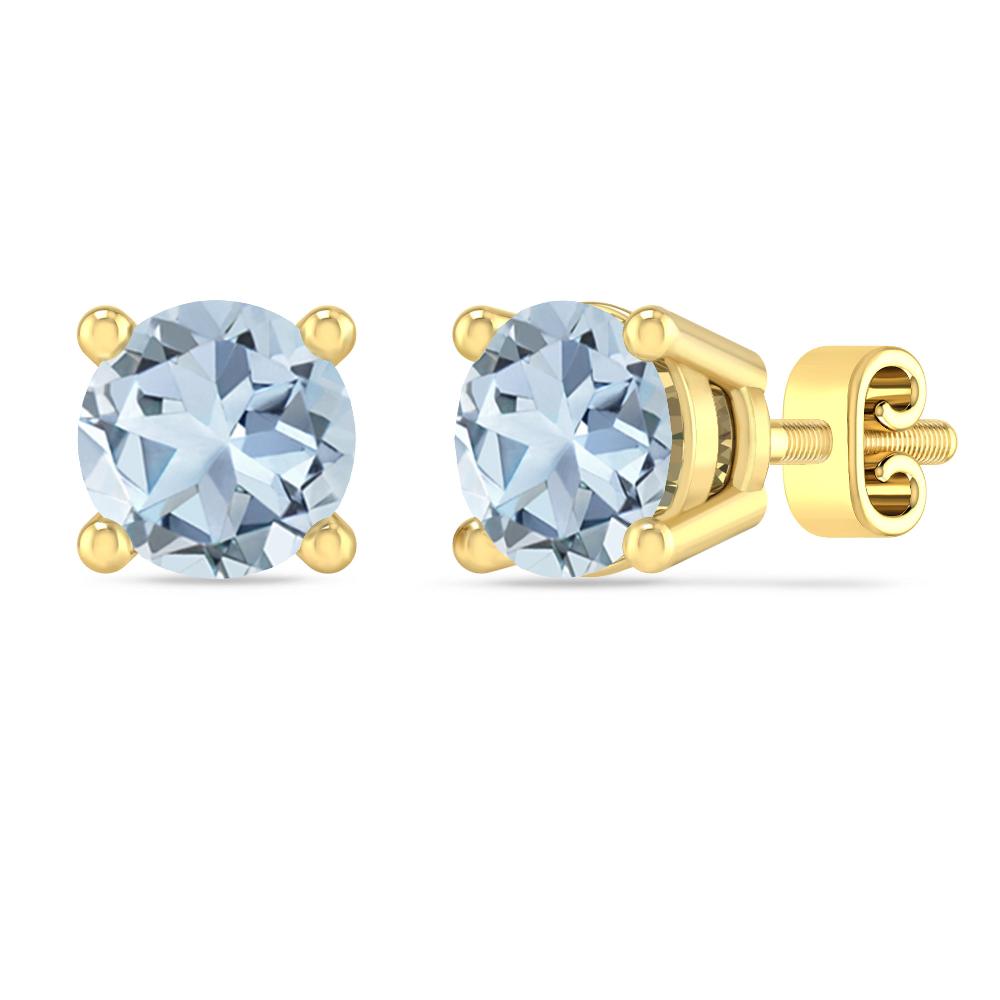 Yellow Gold - Aquamarine