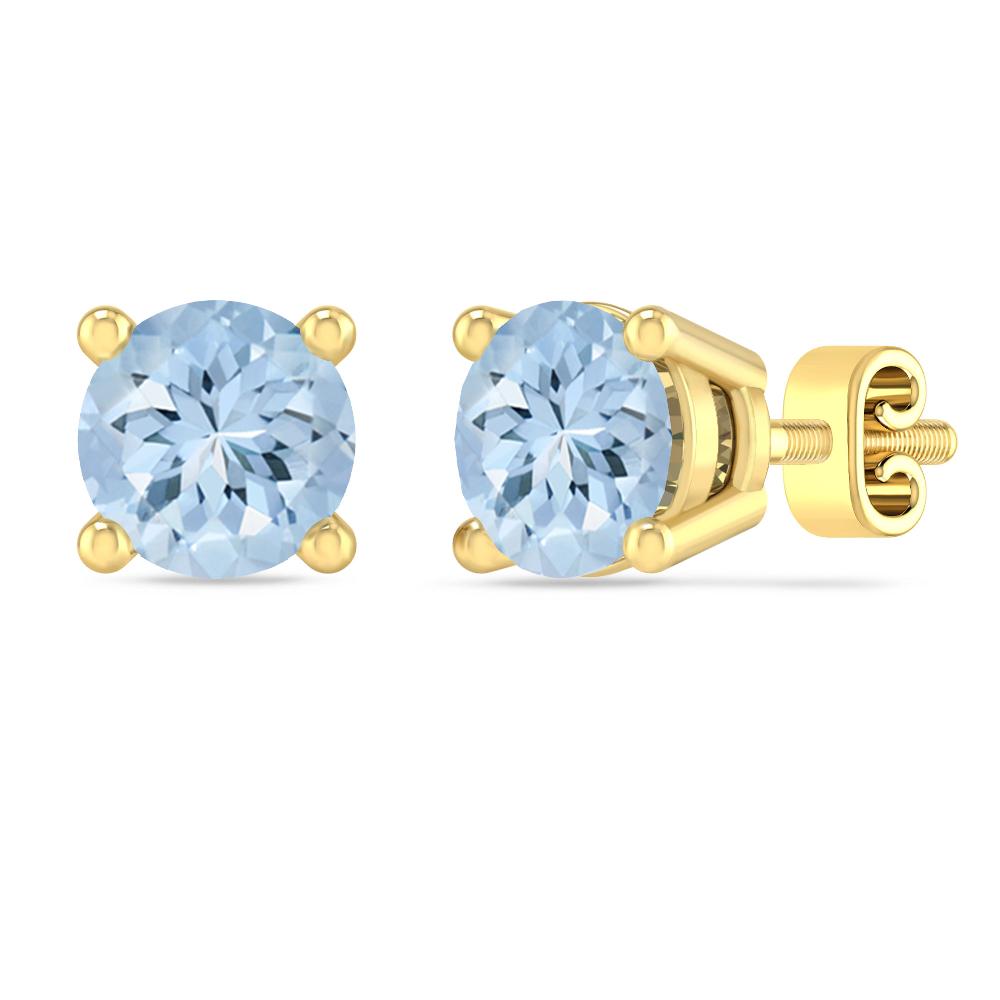 Yellow Gold - Aquamarine