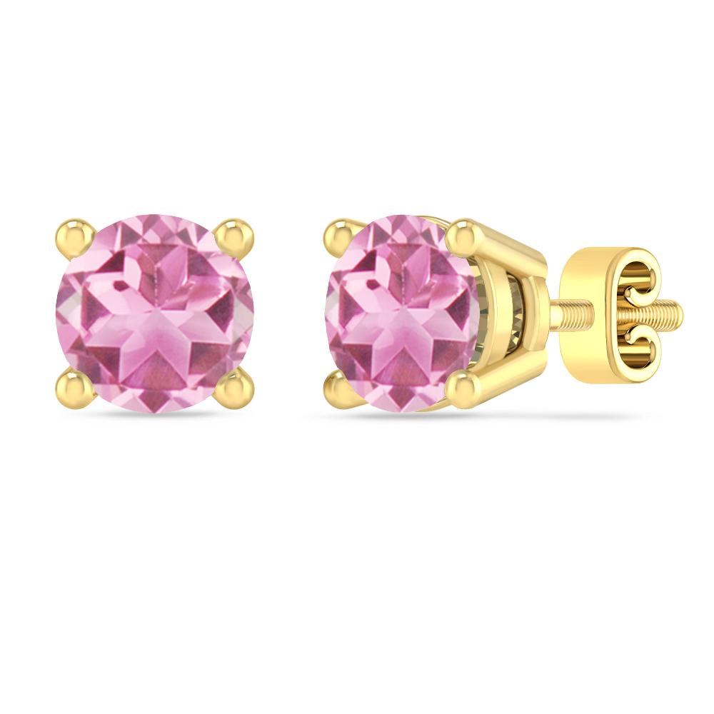 Yellow Gold - Pink Tourmaline