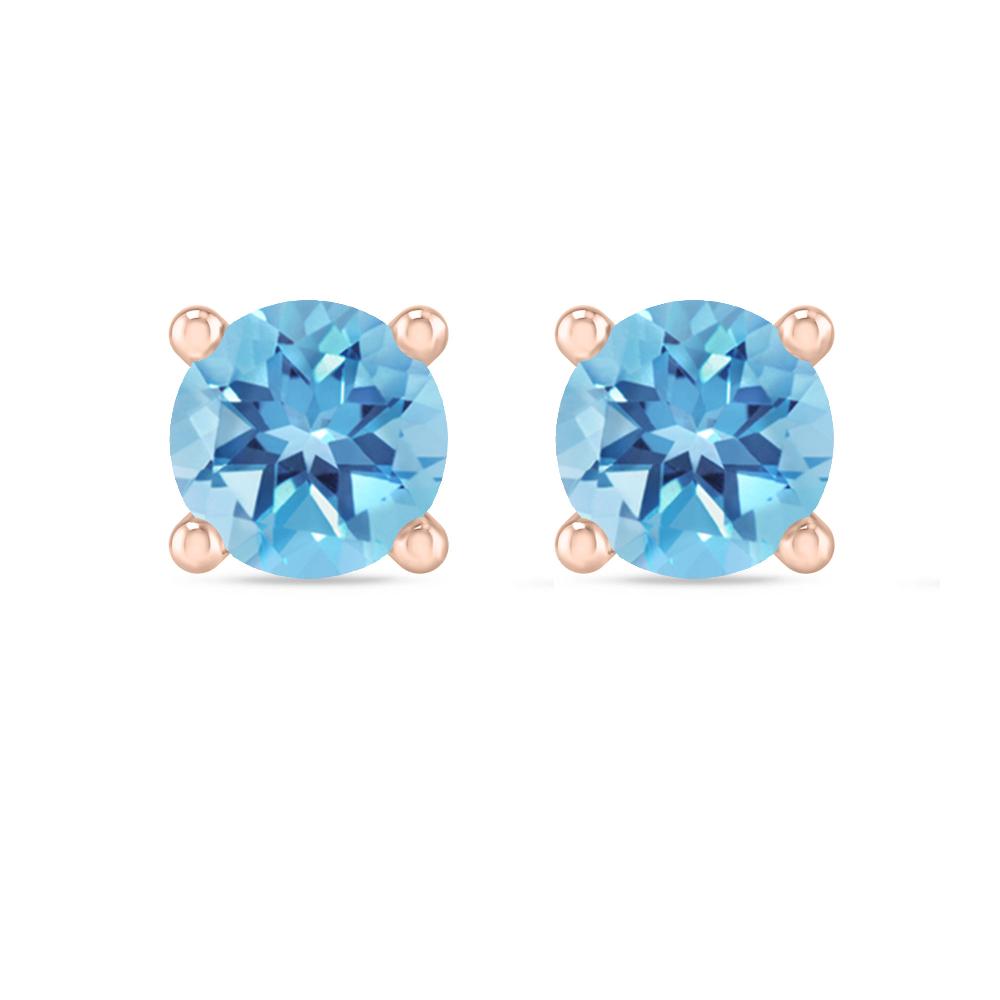 Rose Gold - Blue Topaz