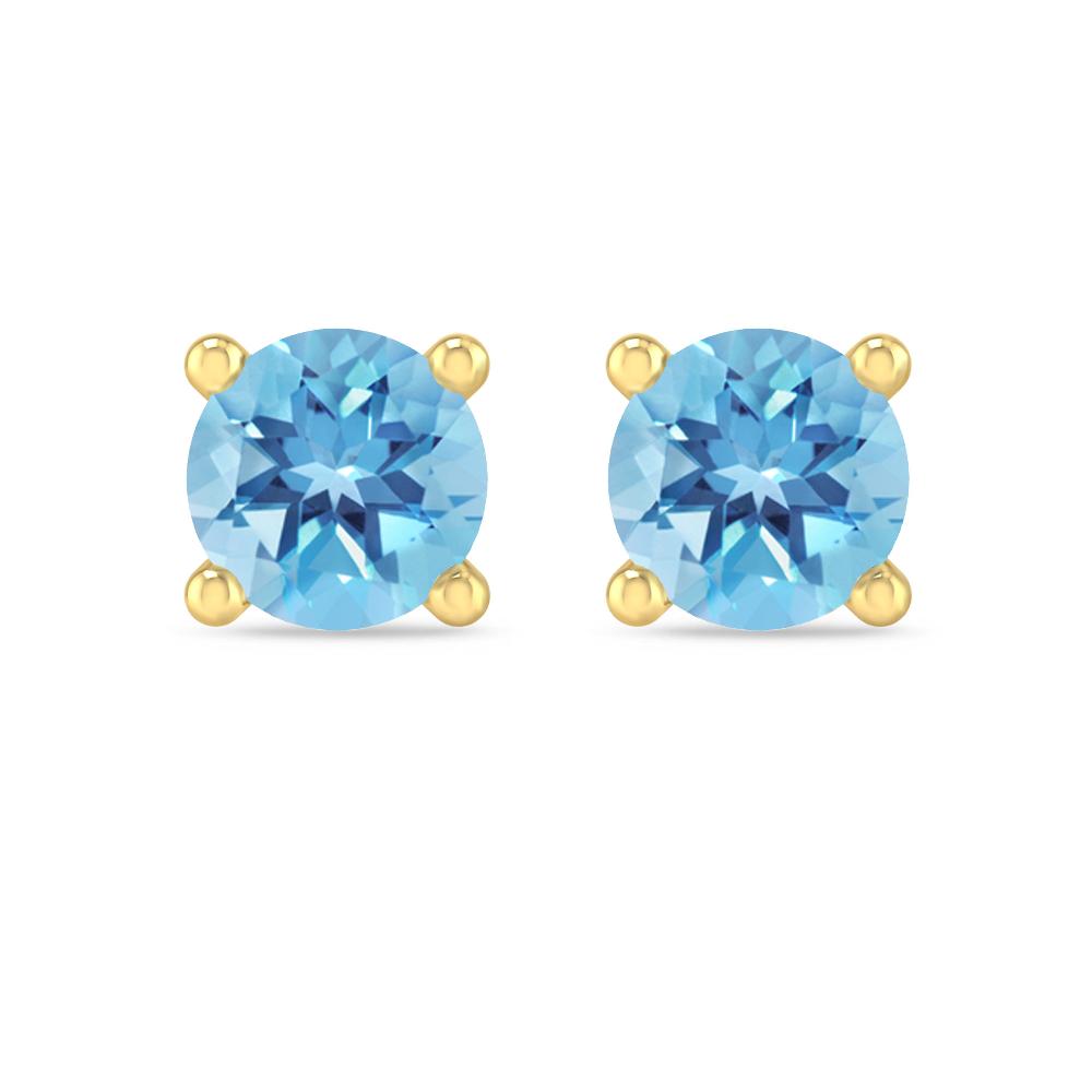 Yellow Gold - Blue Topaz