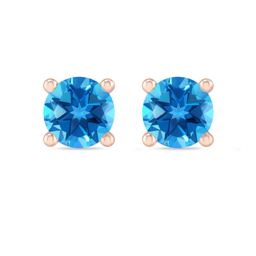 Rose Gold - Blue Topaz