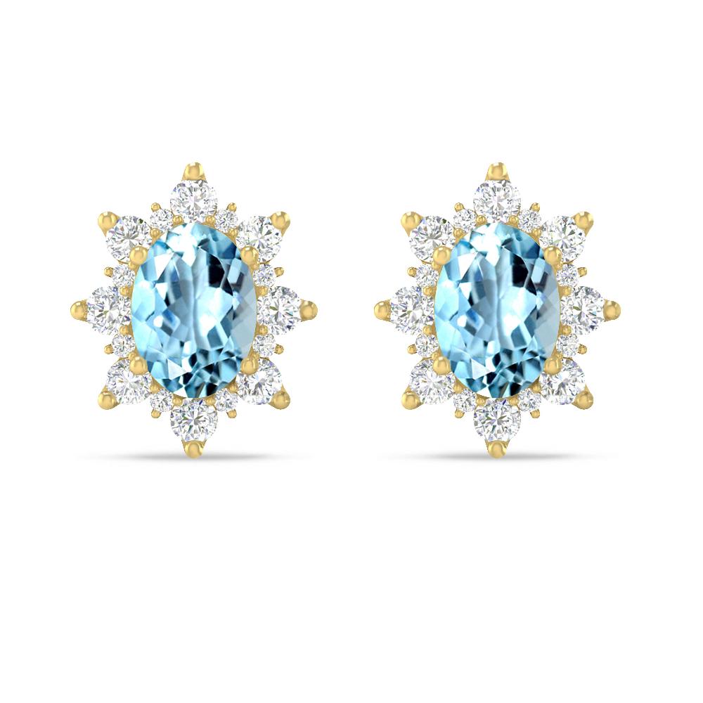 Yellow Gold - Aquamarine