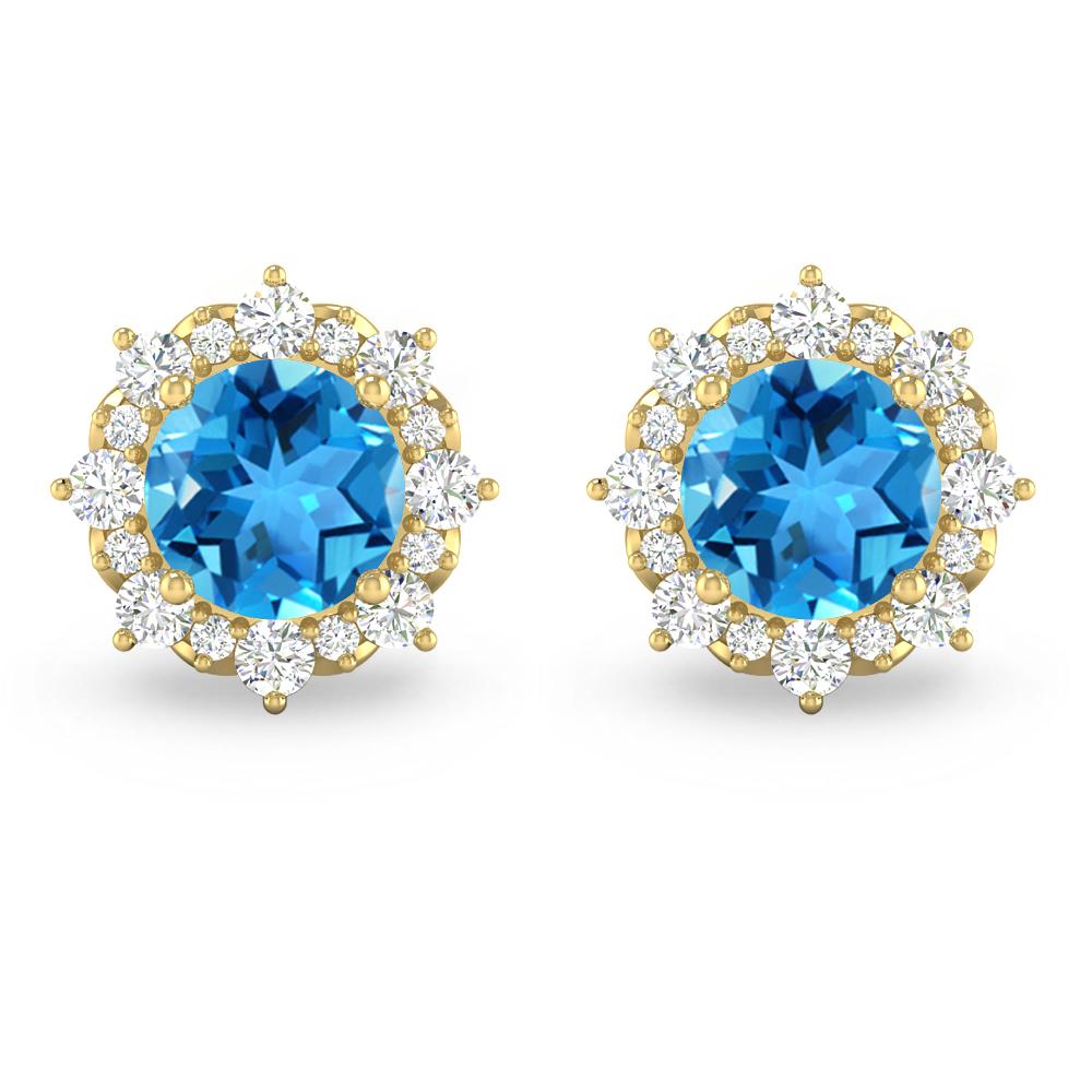 Yellow Gold - Blue Topaz