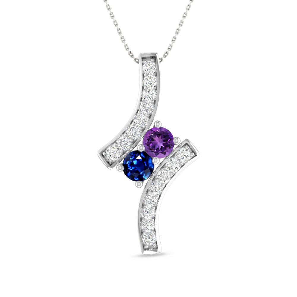 White Gold - Amethyst - Saphire