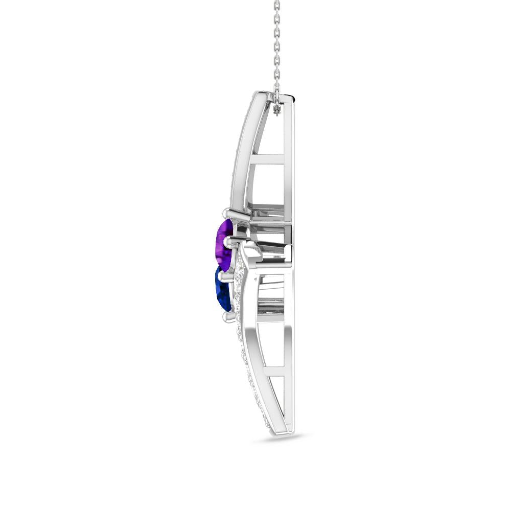 White Gold - Amethyst - Saphire