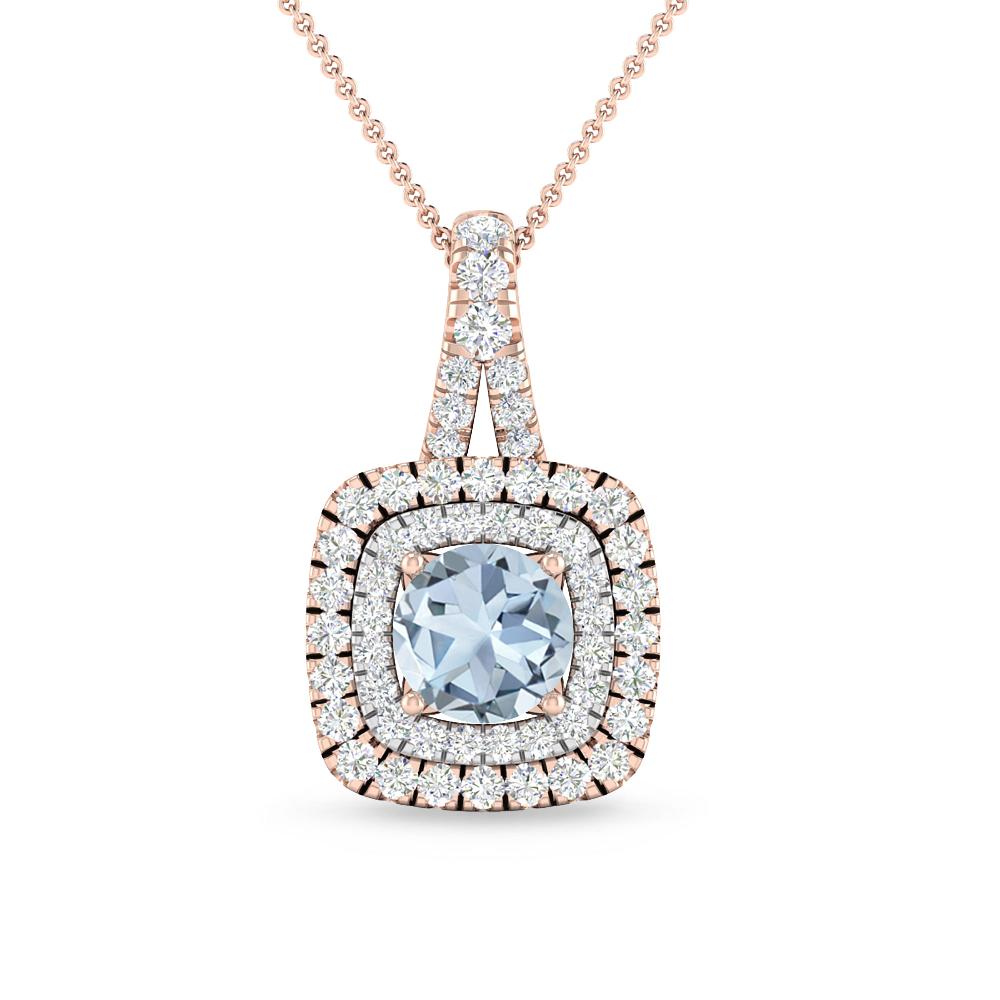Rose Gold - Aquamarine