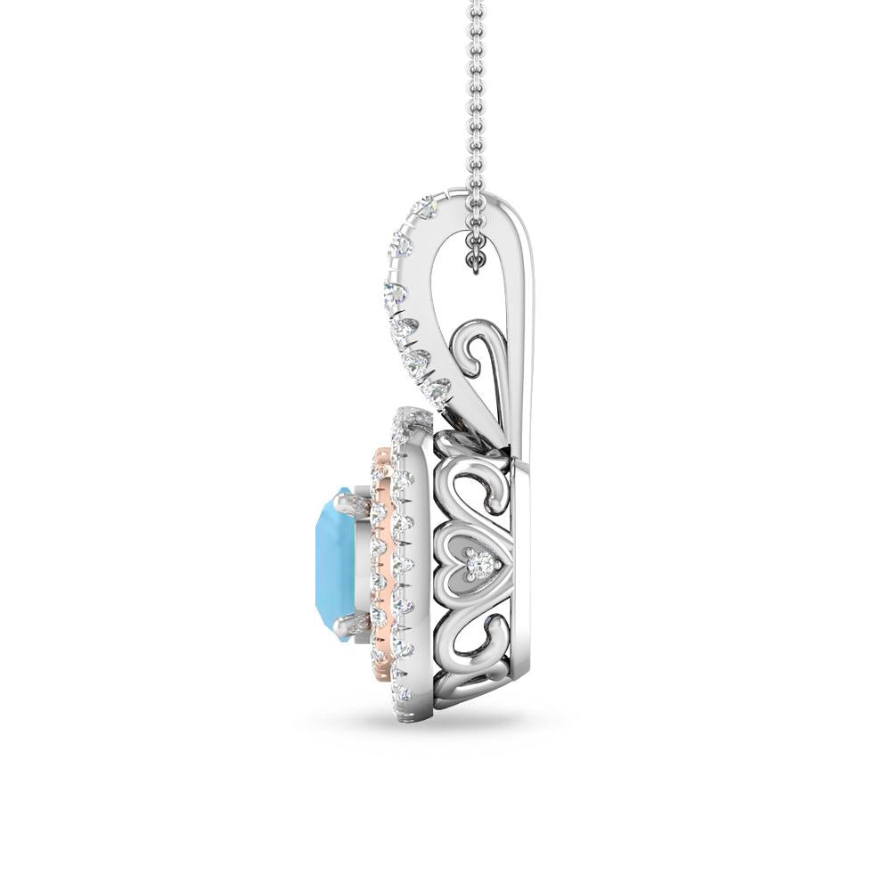 White Gold - Blue Topaz