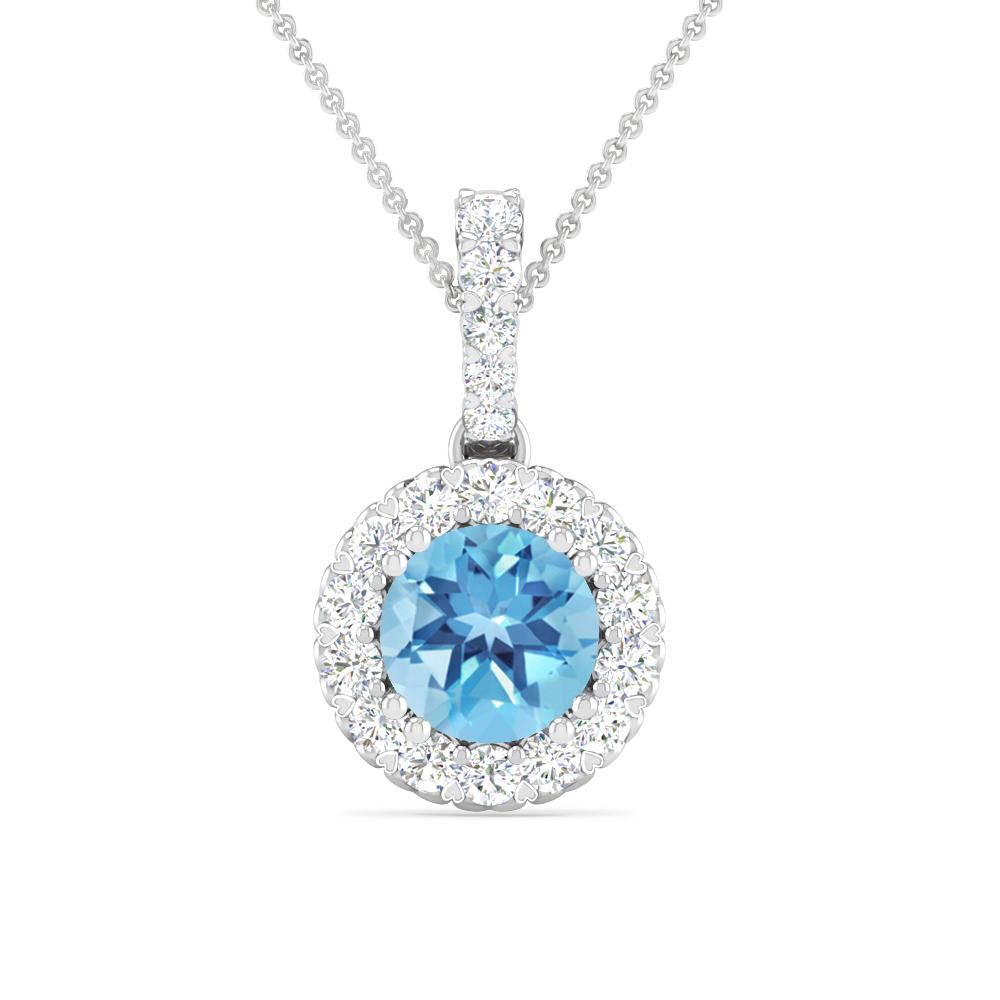White Gold - Blue Topaz