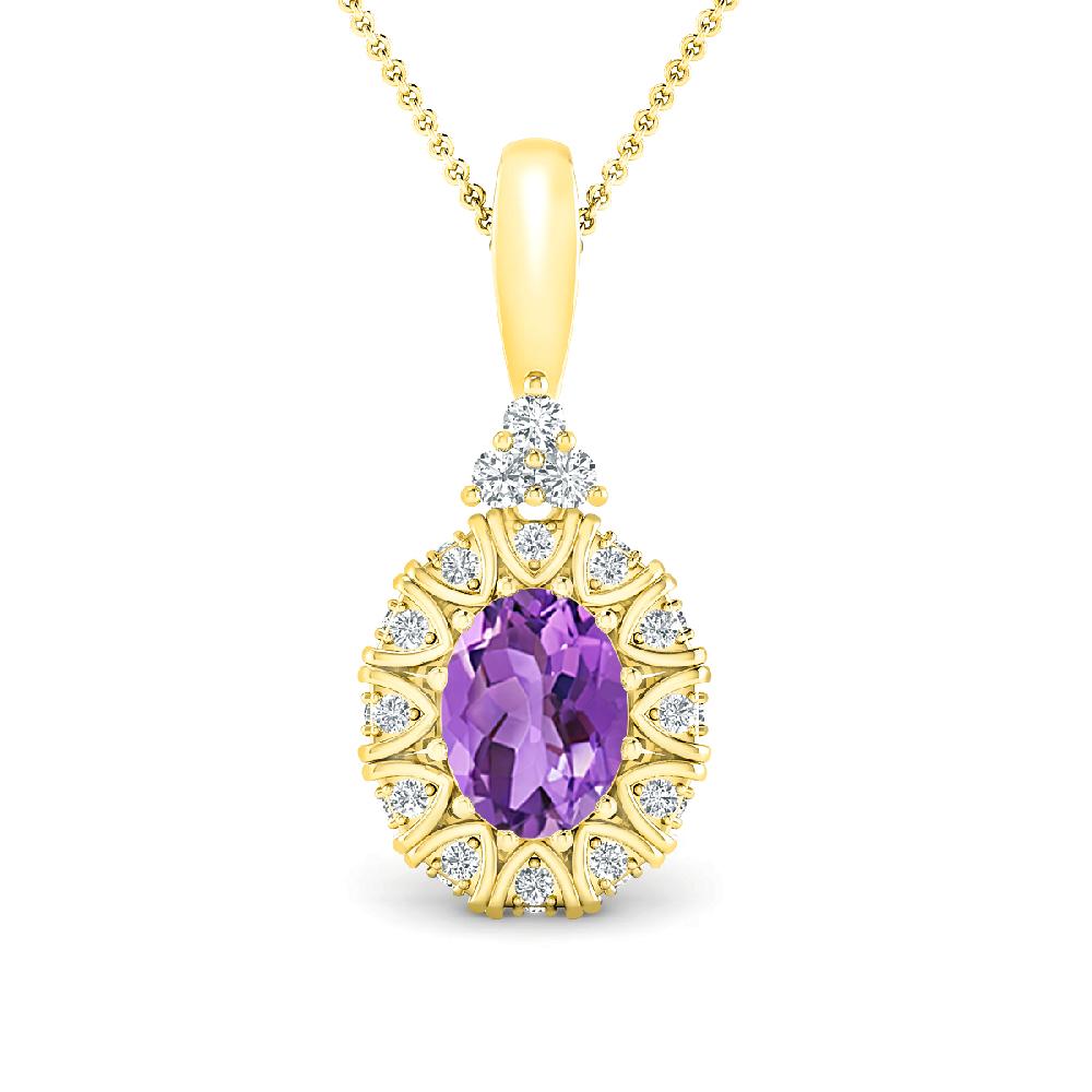Yellow Gold - Amethyst