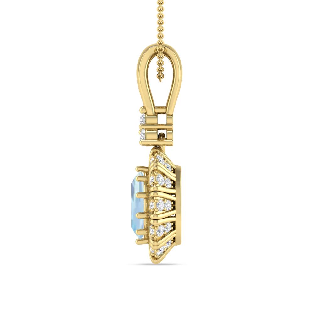 Yellow Gold - Aquamarine