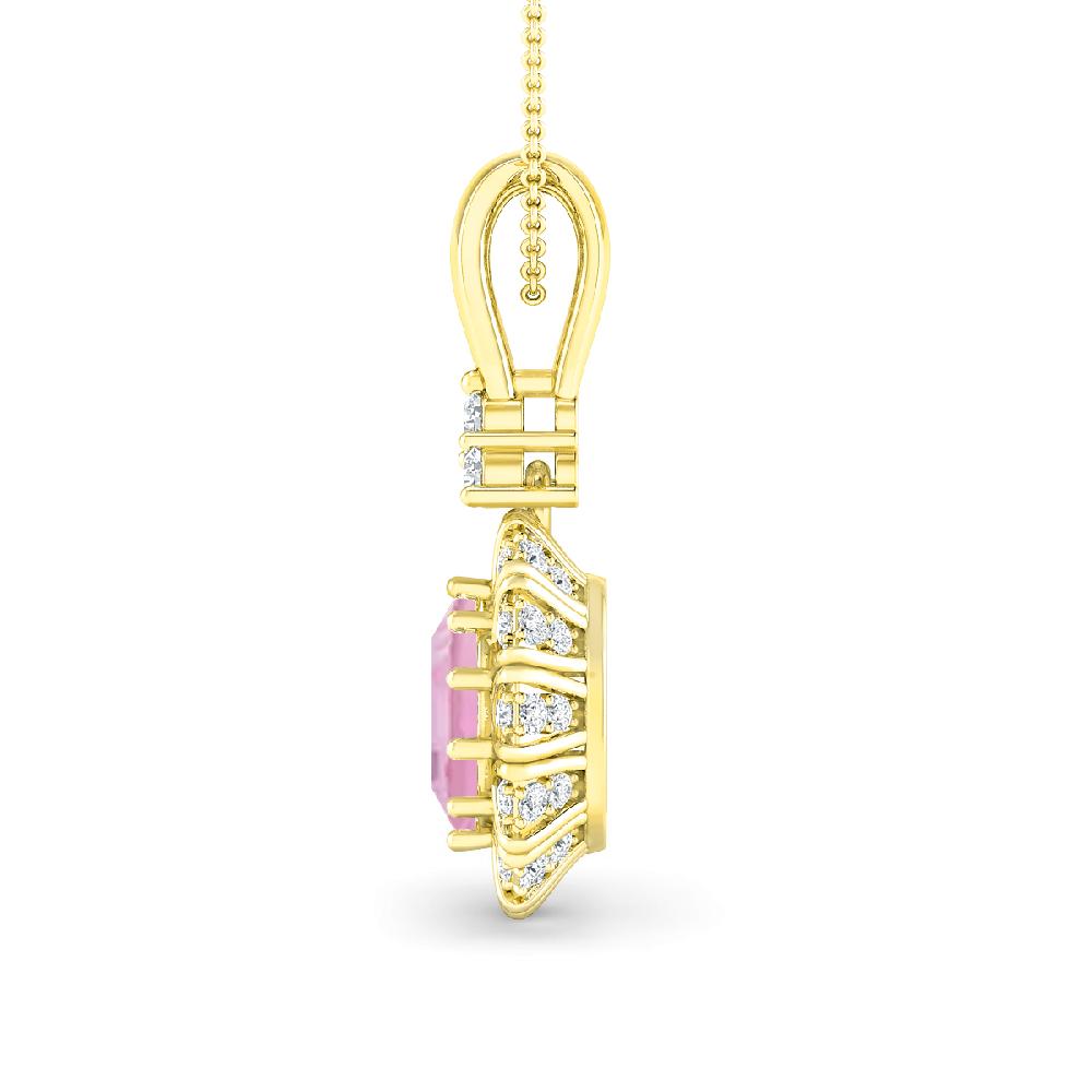 Yellow Gold - Pink Tourmaline