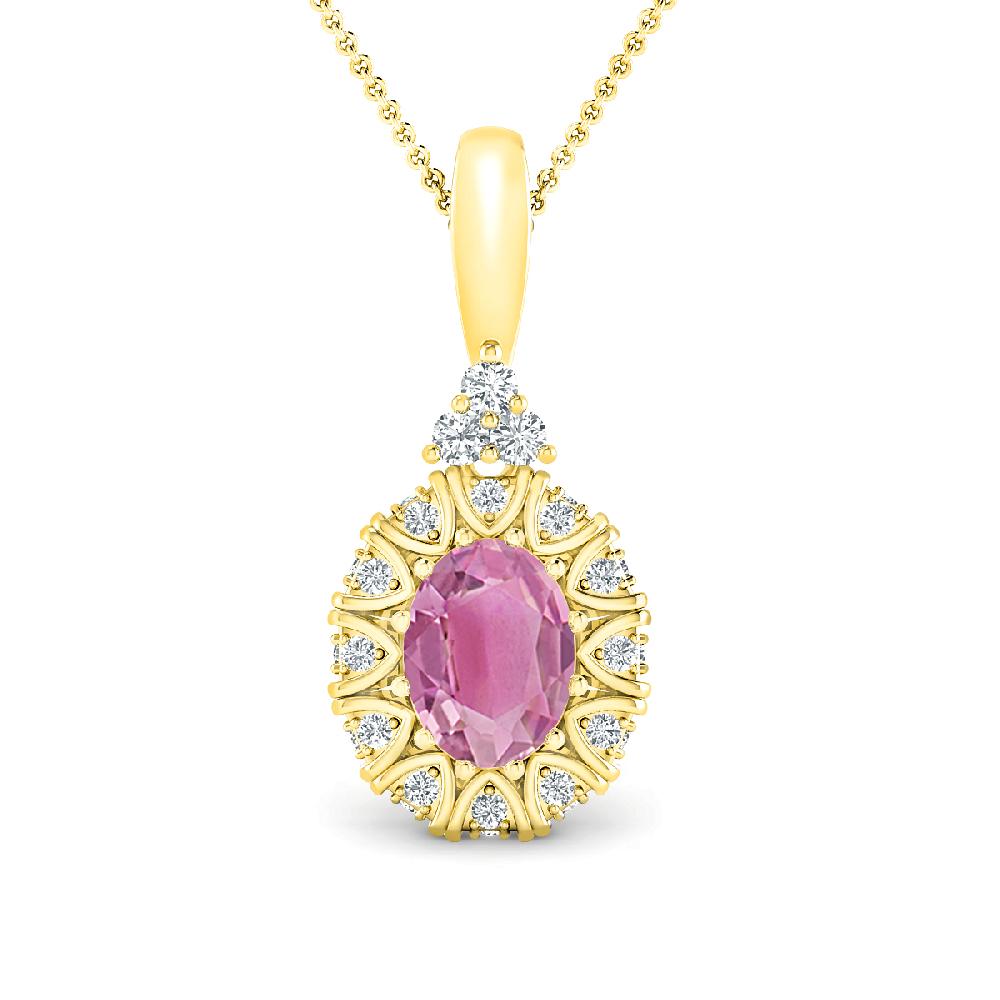 Yellow Gold - Pink Tourmaline