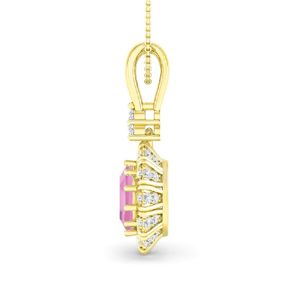 Yellow Gold - Pink Tourmaline