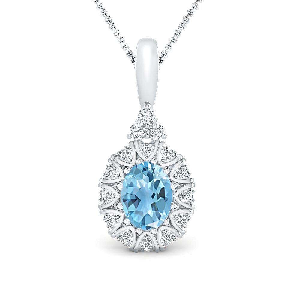 White Gold - Blue Topaz