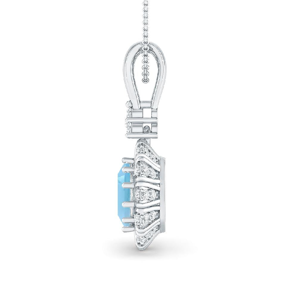 White Gold - Blue Topaz