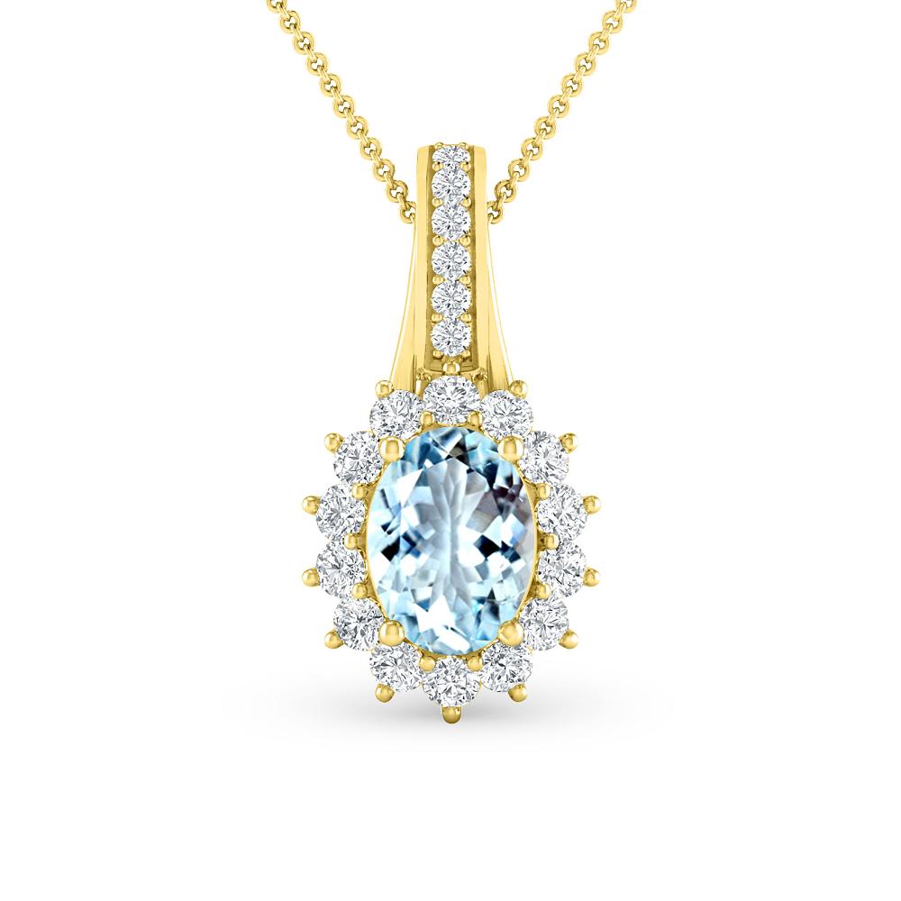 Yellow Gold - Aquamarine
