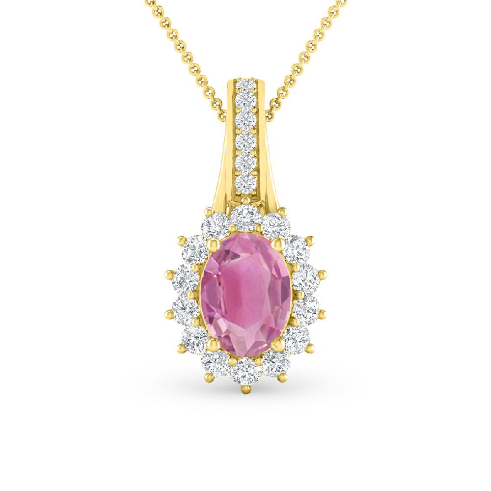 Yellow Gold - Pink Tourmaline