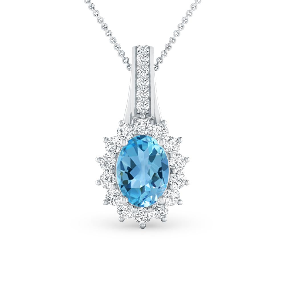 White Gold - Blue Topaz