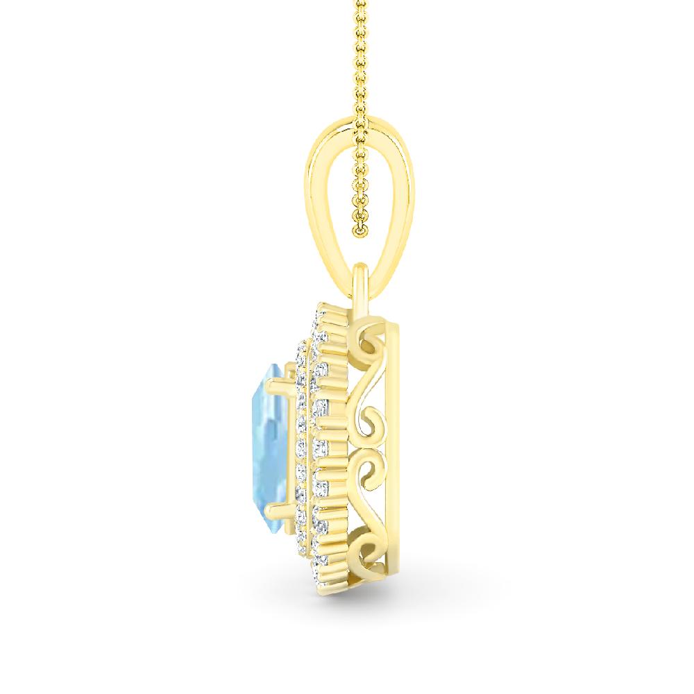 Yellow Gold - Aquamarine