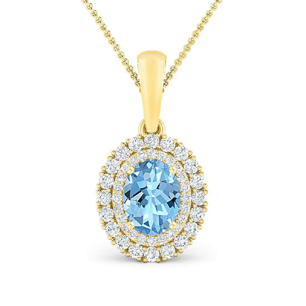 Yellow Gold - Aquamarine