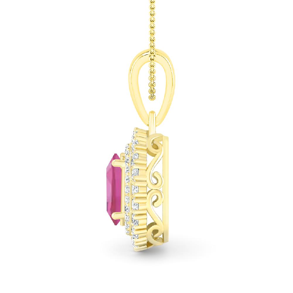 Yellow Gold - Pink Tourmaline