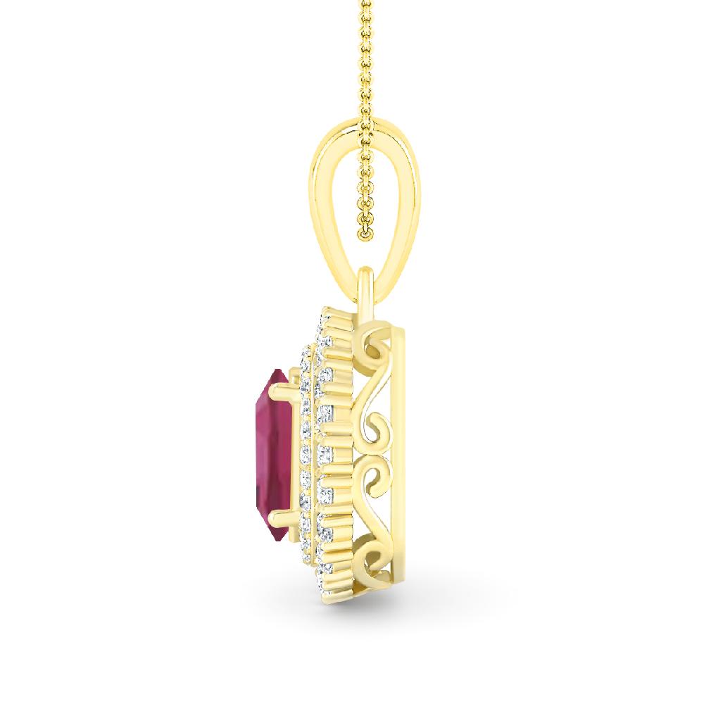 Yellow Gold - Pink Tourmaline