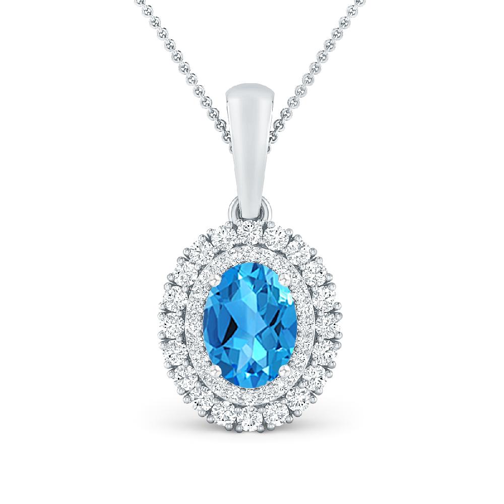 White Gold - Blue Topaz