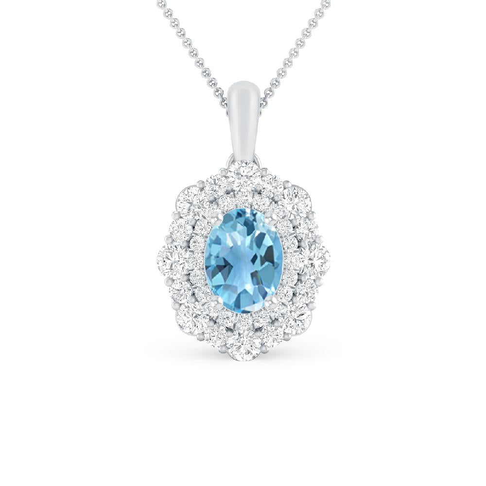 White Gold - Blue Topaz