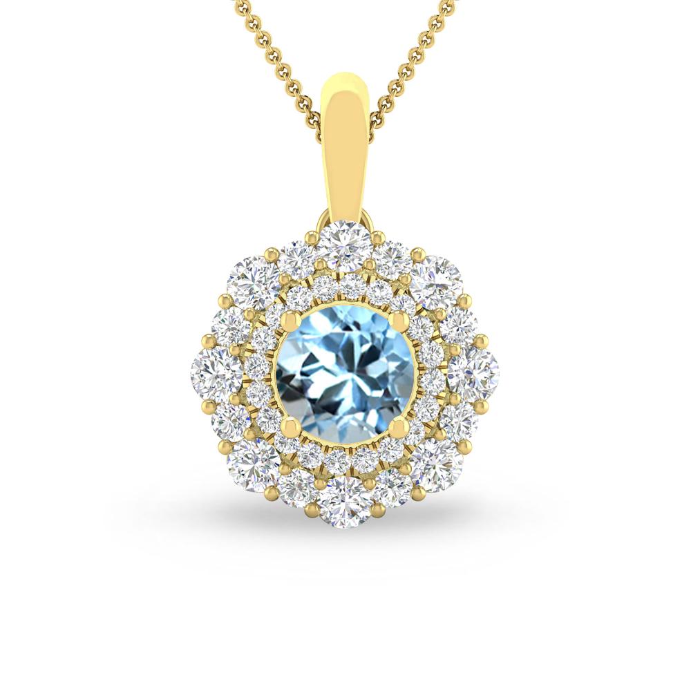 Yellow Gold - Aquamarine