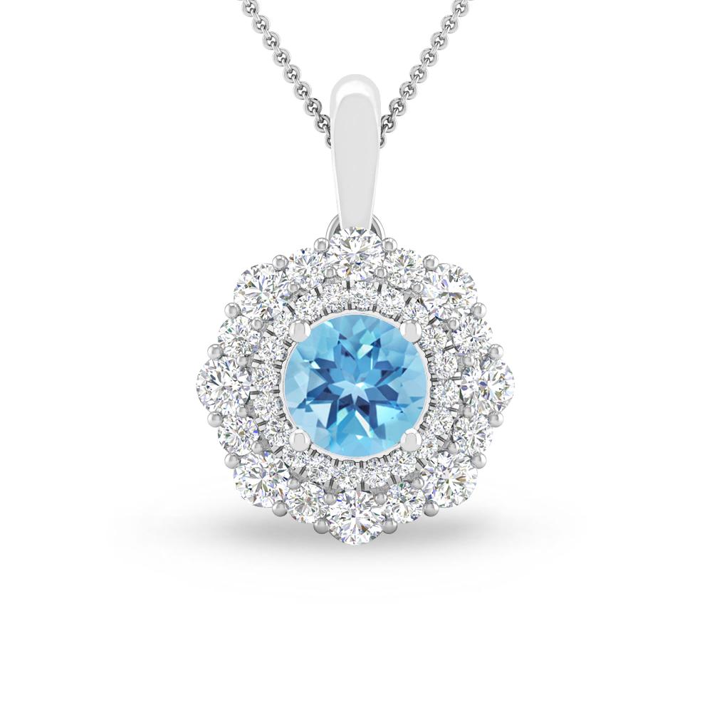 White Gold - Blue Topaz