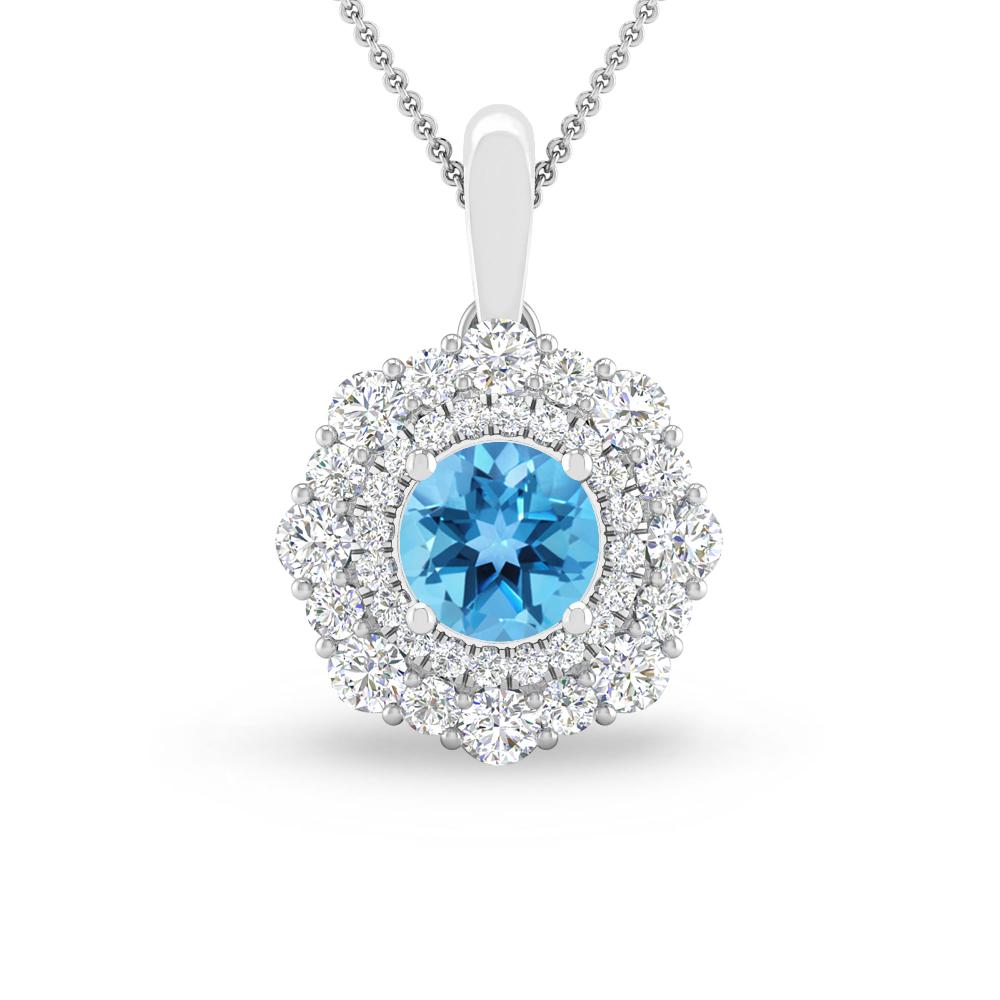 White Gold - Blue Topaz