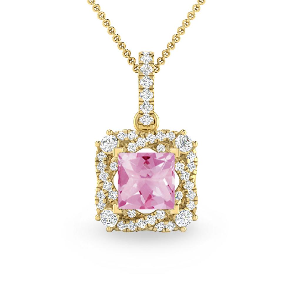 Yellow Gold - Pink Tourmaline