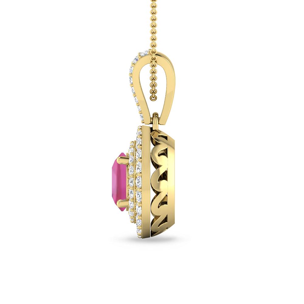 Yellow Gold - Pink Tourmaline