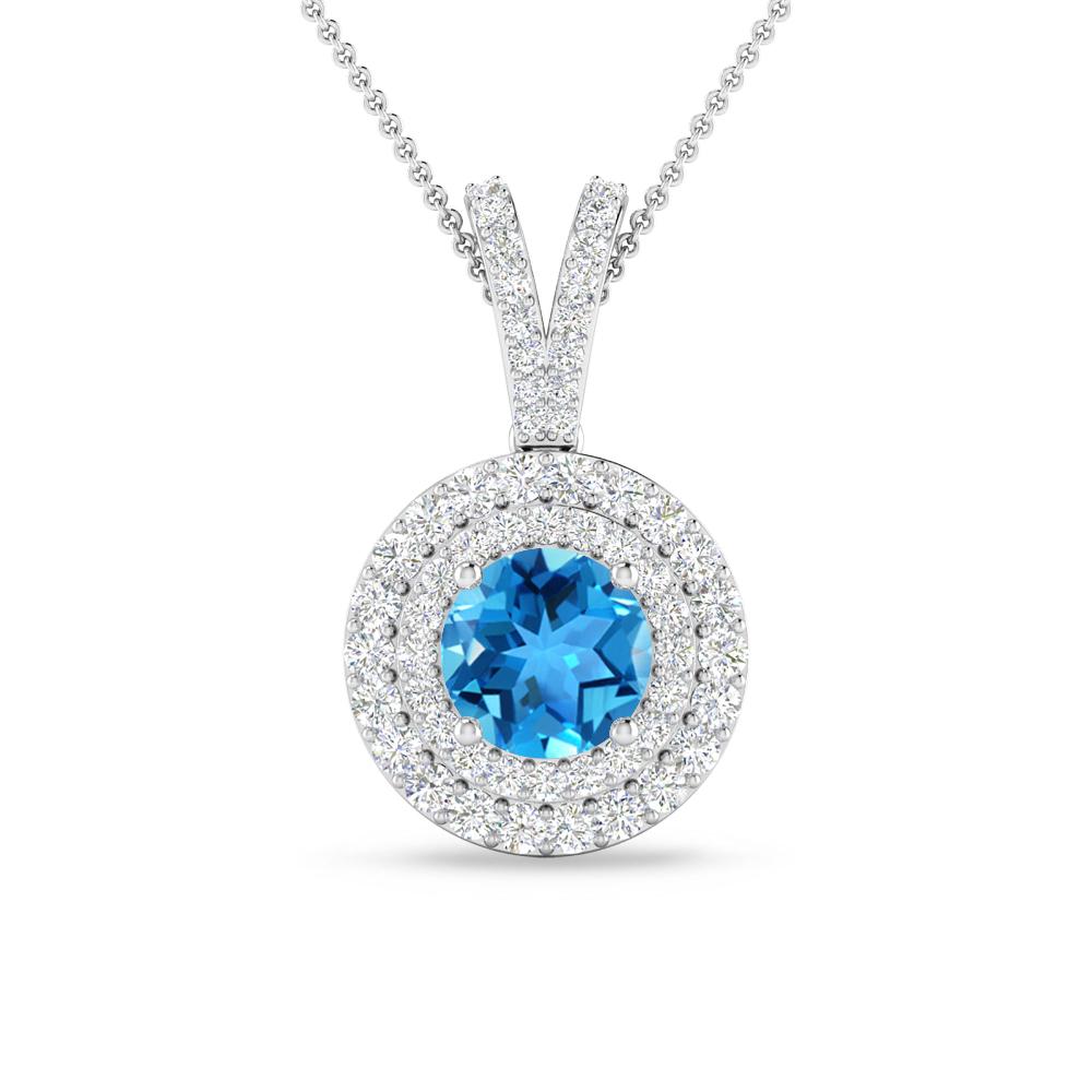 White Gold - Blue Topaz