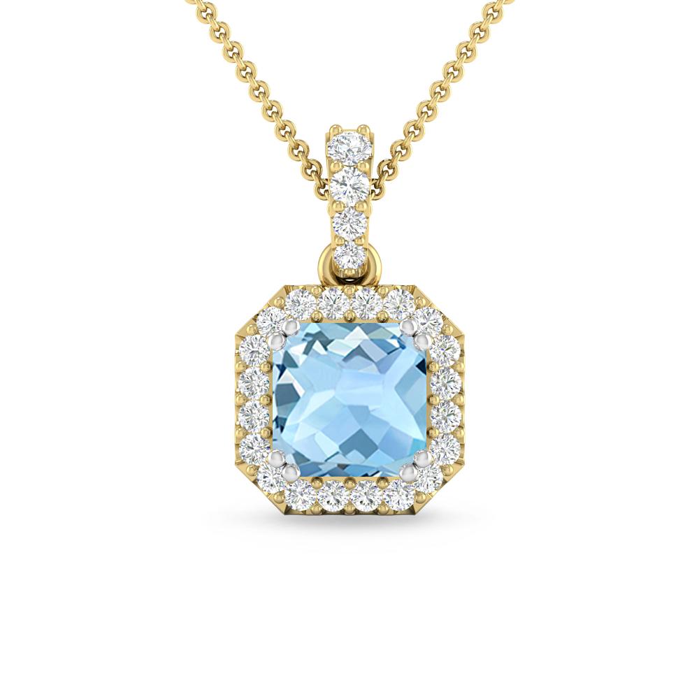 Yellow Gold - Aquamarine