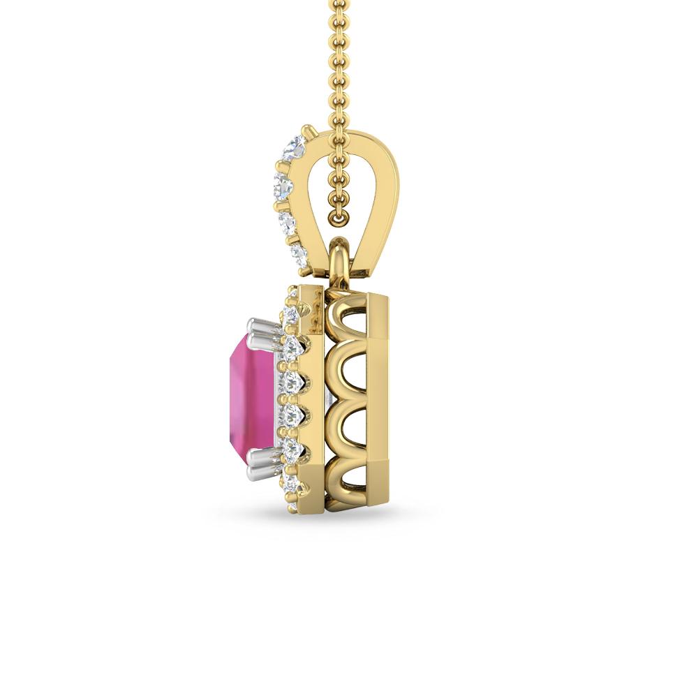 Yellow Gold - Pink Tourmaline