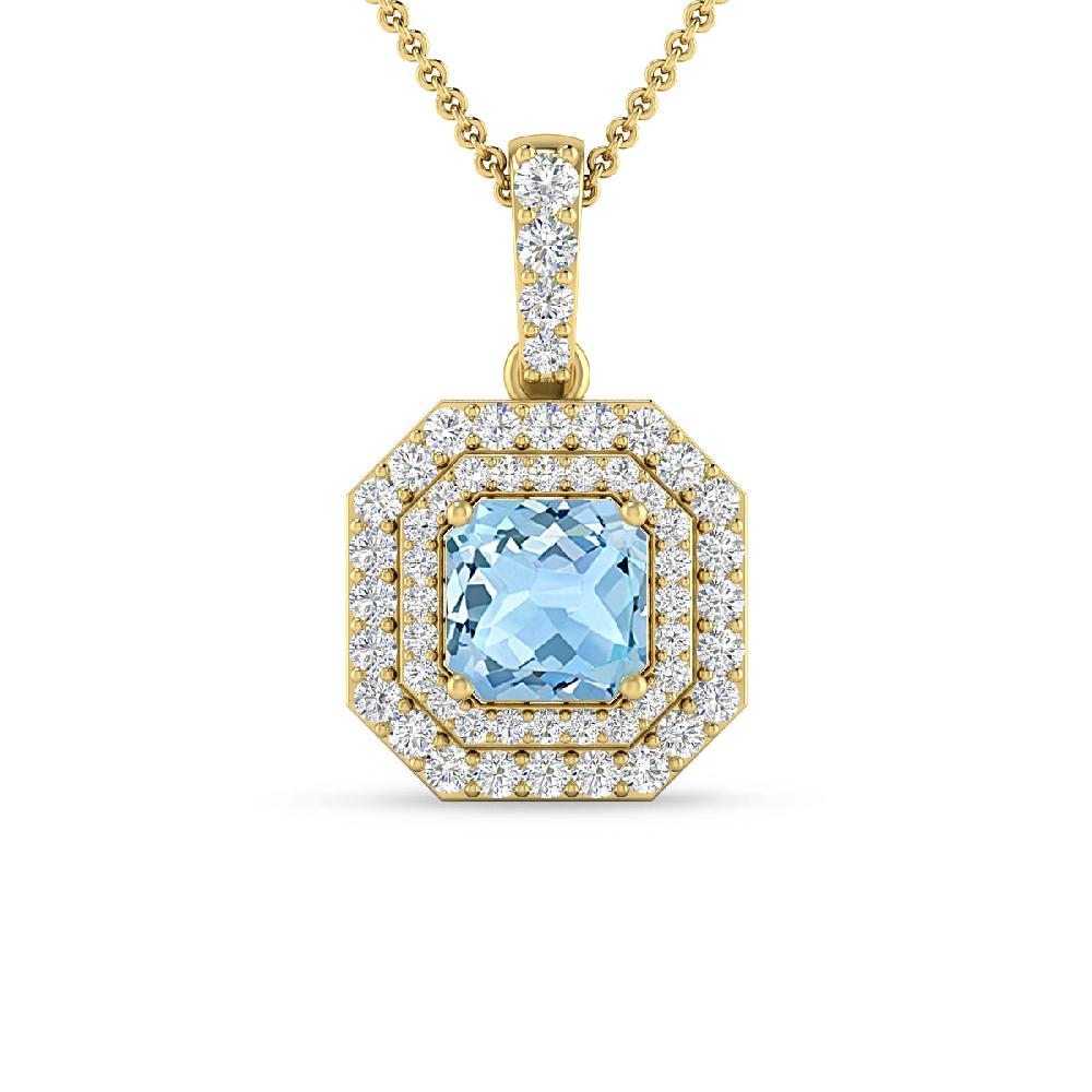 Yellow Gold - Aquamarine