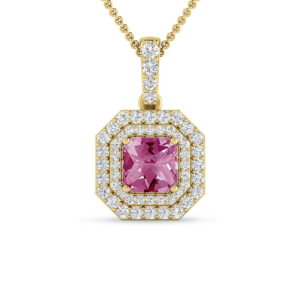 Yellow Gold - Pink Tourmaline