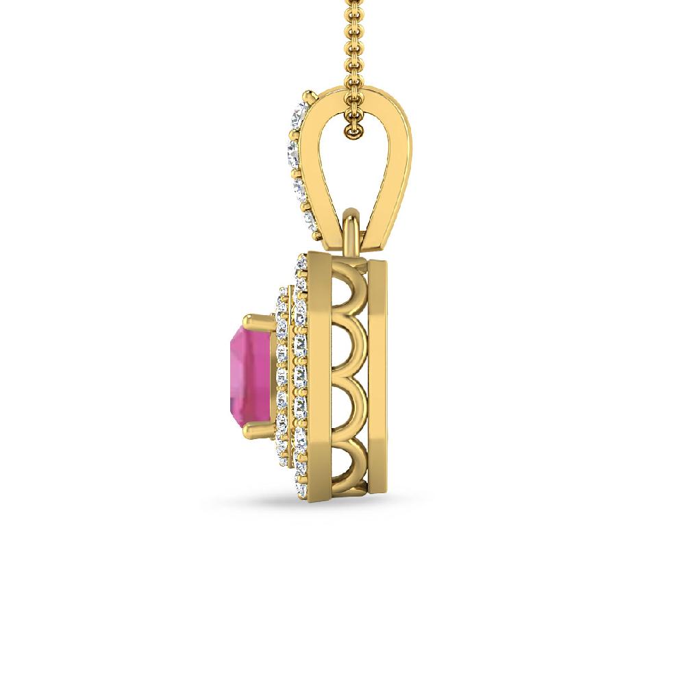 Yellow Gold - Pink Tourmaline