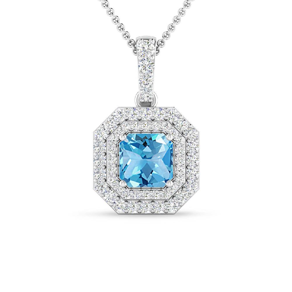 White Gold - Blue Topaz